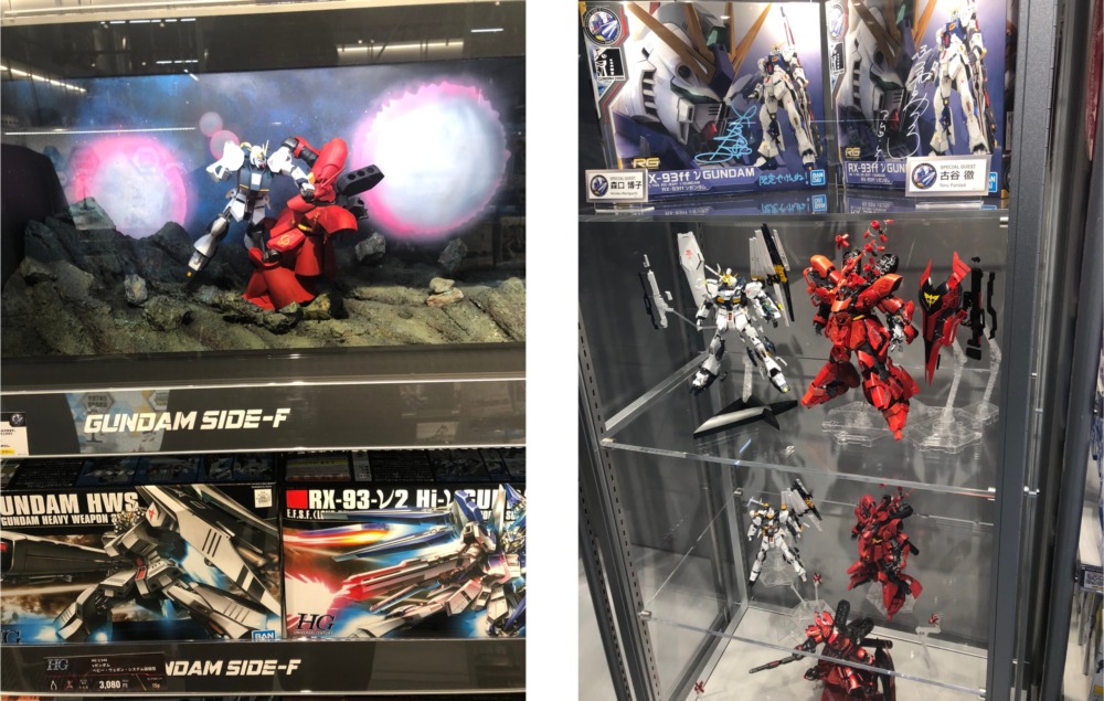 ガンプラの展示販売