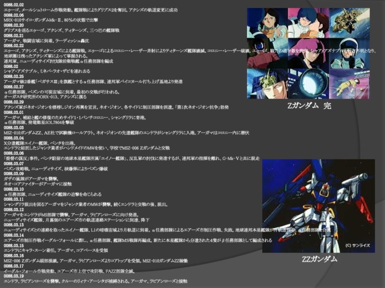 宇宙世紀 ガンダム 年表 _ 宇宙世紀を時系列順(年表)にわかりやすく整理した – TGQRX