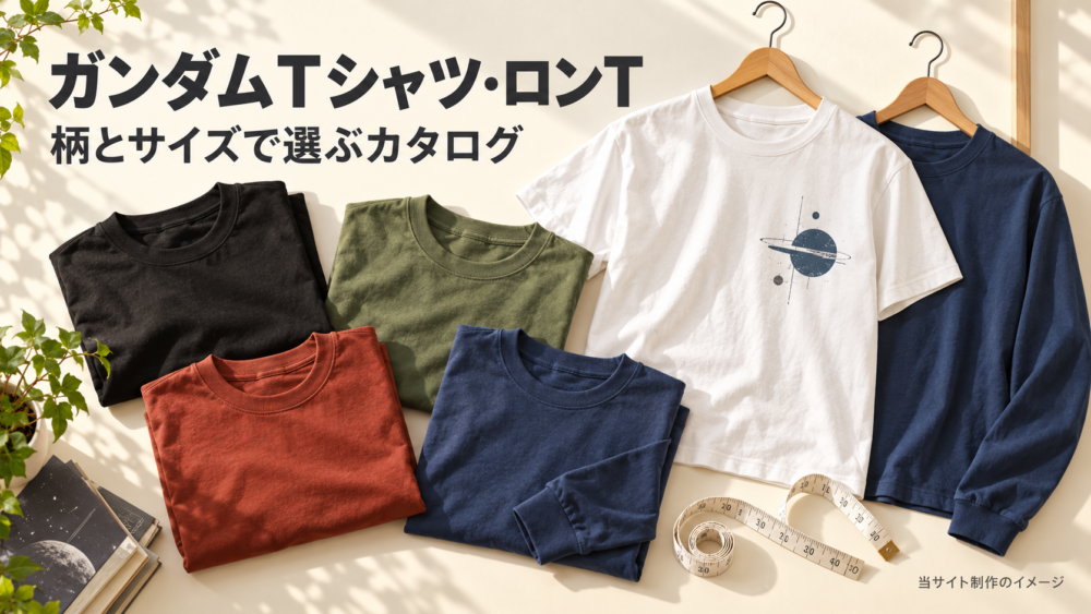 Tシャツと長袖を並べた衣料カタログの制作イメージ / Conceptual shirt catalogue illustration