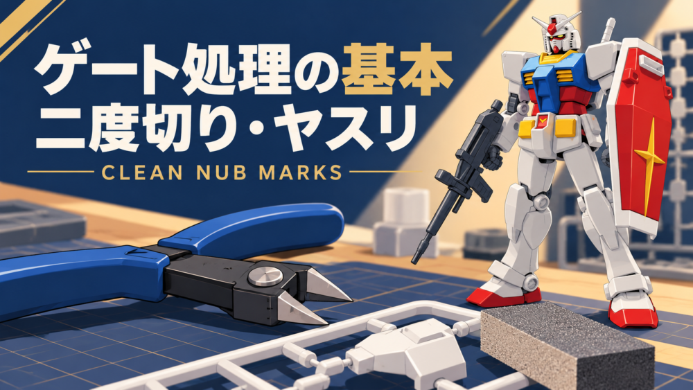 build-3：ガンプラの作り方・飾り方ガイドのイメージイラスト / Gunpla guide cover illustration
