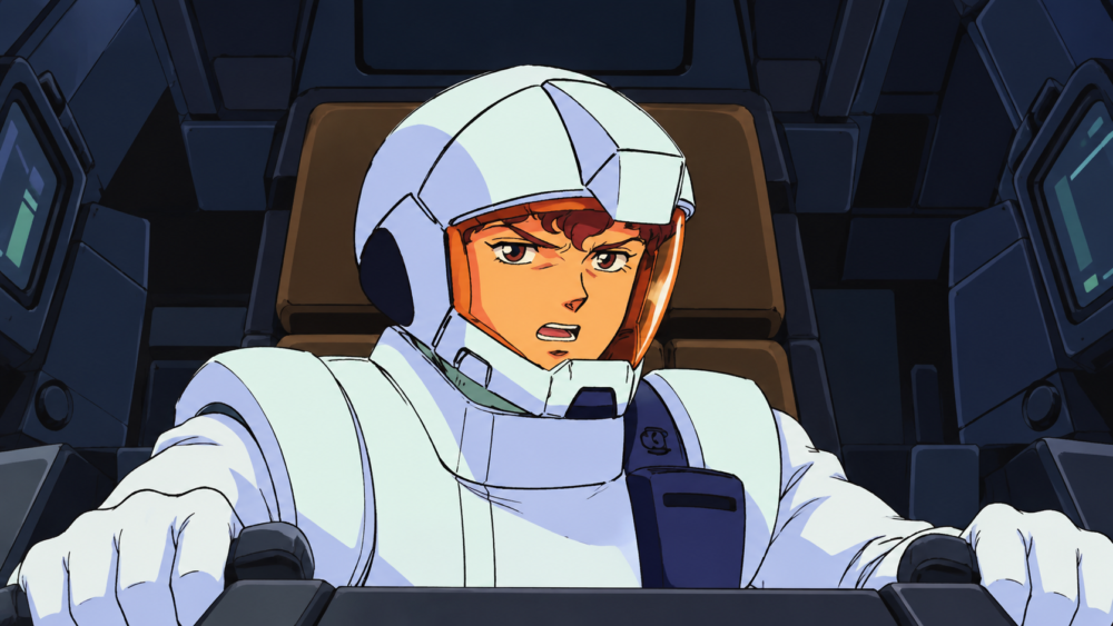 Amuro Ray at the controls