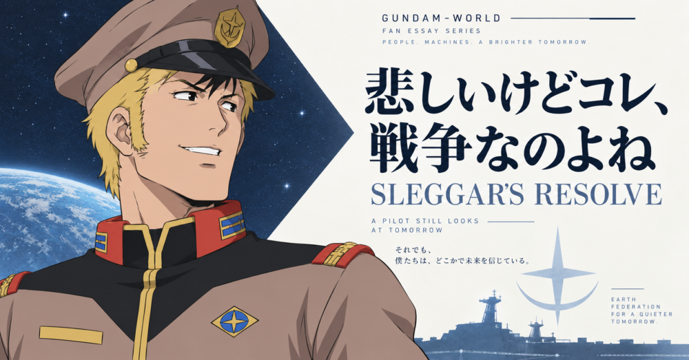 スレッガー・ロウ：原作の髪形・顔立ち・制服を参照した独自AIイラスト / Sleggar Law original fan illustration