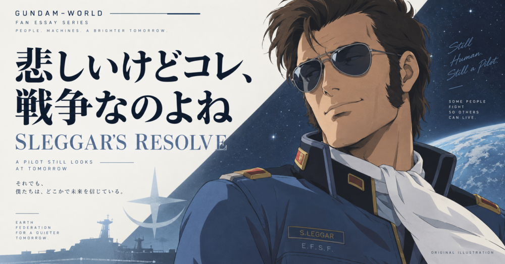 スレッガー・ロウと「悲しいけどコレ、戦争なのよね」の独自イラスト / Original illustration of Sleggar Law and his This is war quote